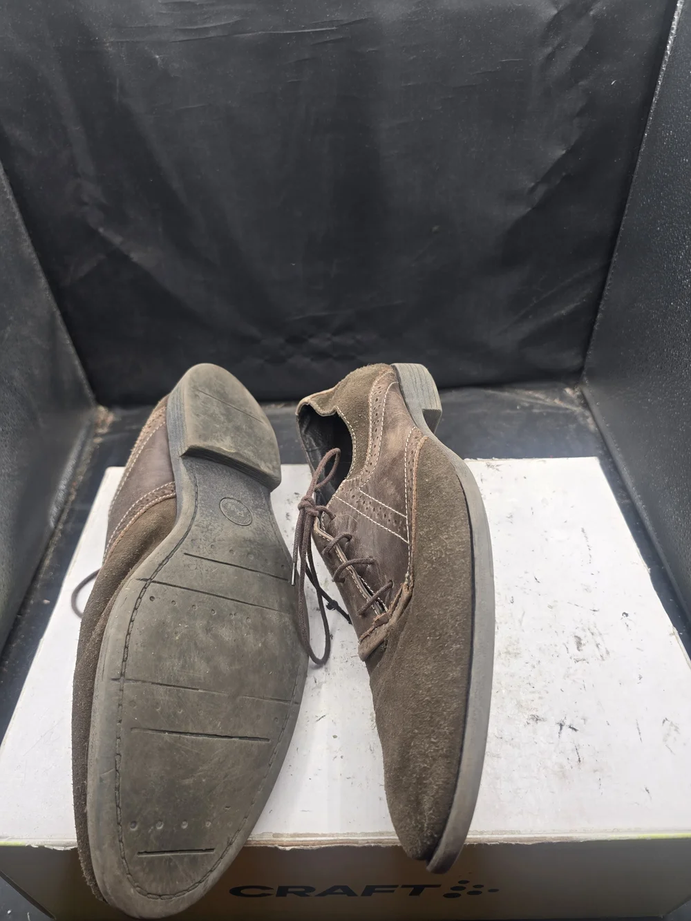 Robert Wayne Men's Olive Brown Suede Derby Oxfords